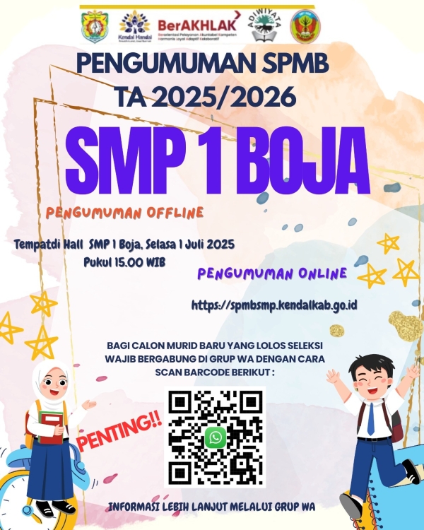 Informasi Daftar Ulang SPMB SMP 1 Boja
